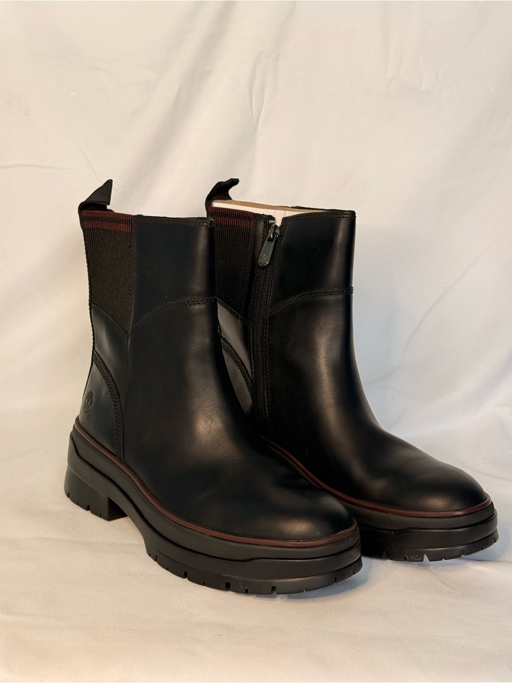 🔥New Timberland Malynn Side Zip boots in black Women Size 10